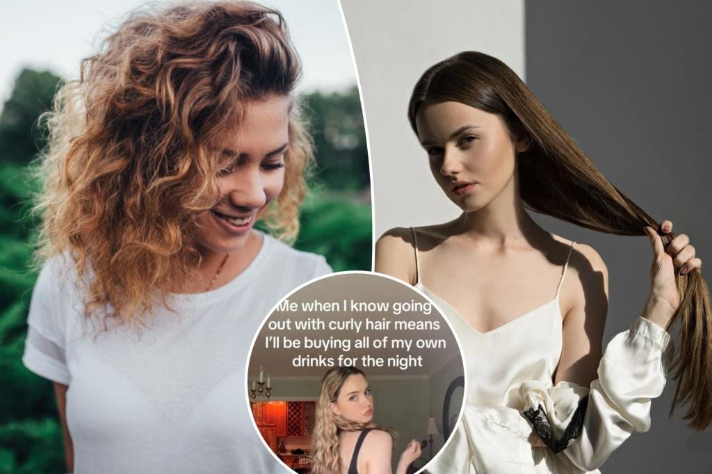 Woman with curly hairstyle that attracts more dates and attention from men