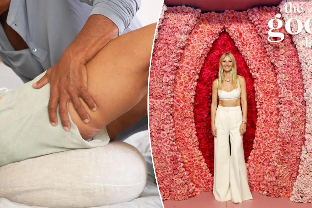 Gwyneth Paltrow promoting a $200 sex pillow from GOOP