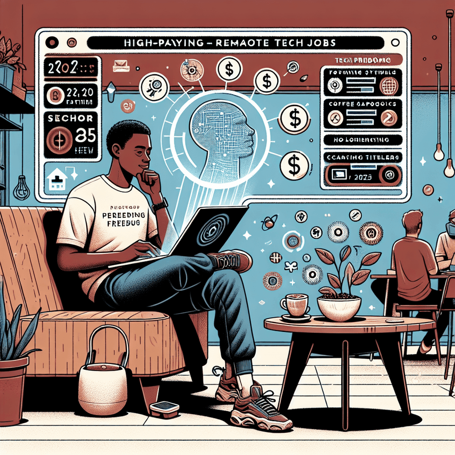 Pessoas trabalhando remotamente em empregos de tecnologia bem remunerados em 2025