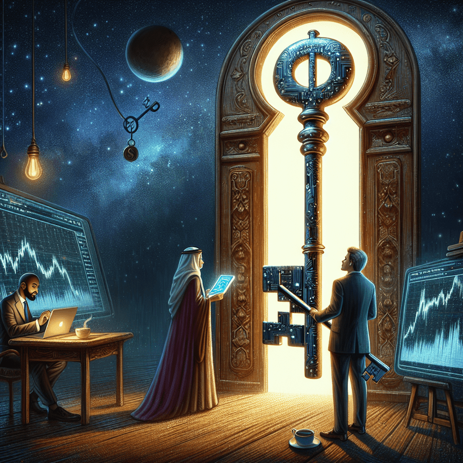Image illustrating the concept of unlocking financial freedom through modern technology in finance