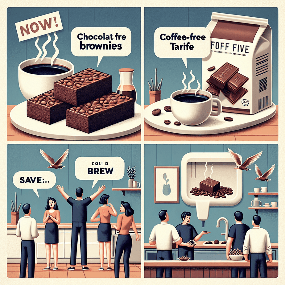 Brownies sem chocolate e cold brew sem café representando inovação com inteligência artificial